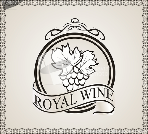 Image of retro label for packing wine