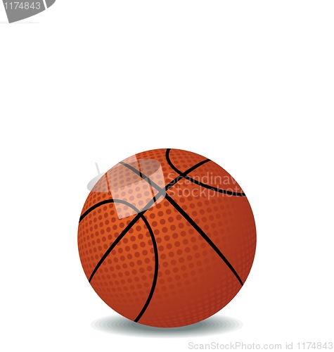 Image of Realistic illustration of basket ball