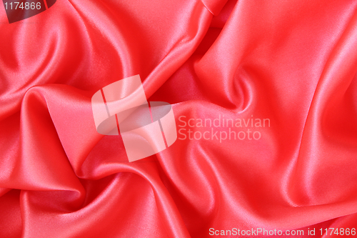 Image of Smooth Red Silk as background 