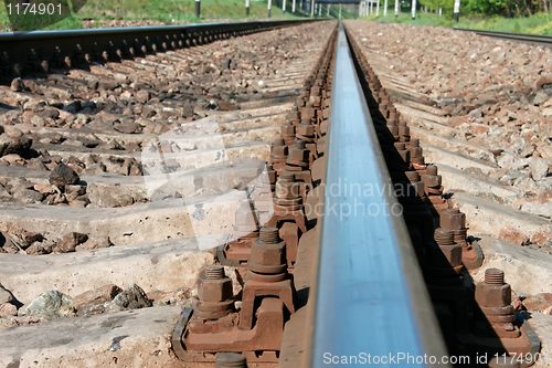 Image of Railway rail that goes afield