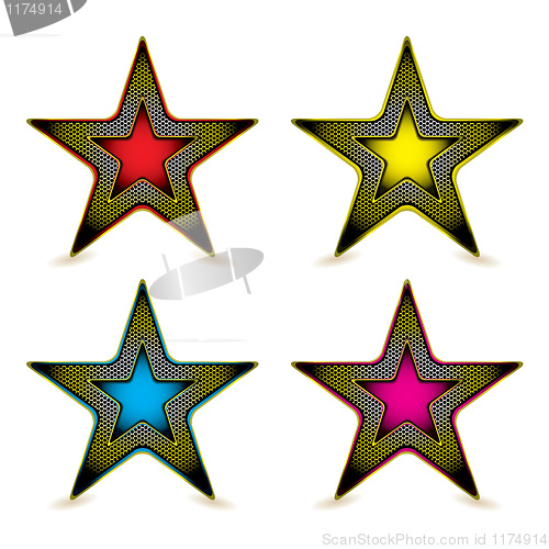 Image of Metal hexagon star award