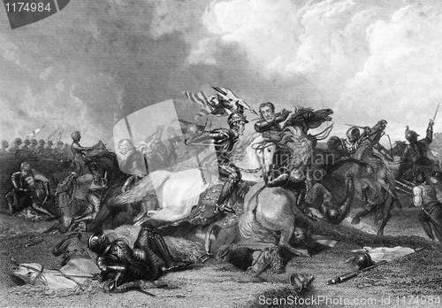 Image of Richard III and the Earl of Richmond at the Battle of Bosworth