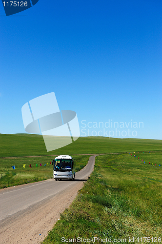 Image of Bus in grassland