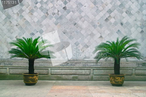 Image of Chinese traditional style brick wall