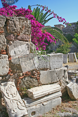 Image of Greece. Kos island. The ruins of castle of the Knights