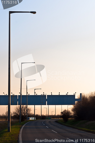 Image of Old road with copyspace sign