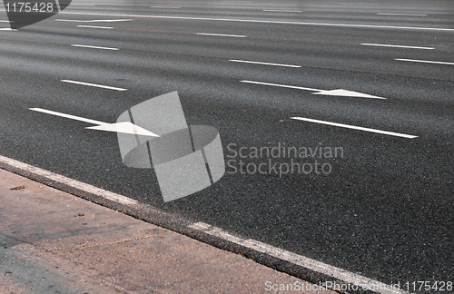 Image of Arrow direction on asphalt