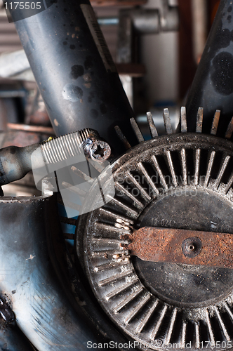 Image of Cog and other rusty metal parts