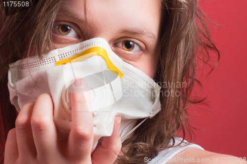 Image of girl wearing protective mask