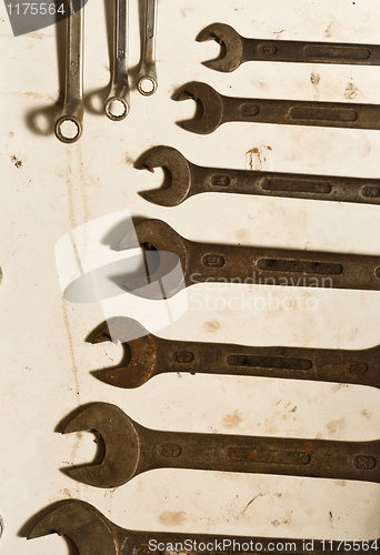 Image of Many spanners on white board