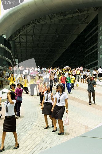 Image of Walking Crowd