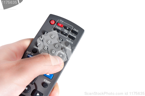 Image of TV remote isolated on white