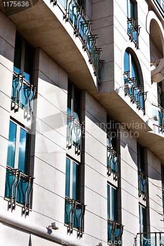 Image of Modern apartman with blue windows