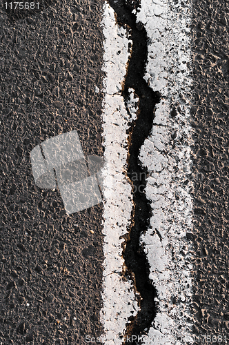 Image of Asphalt Road Surface With Line