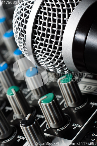 Image of Sound mixer with microphone