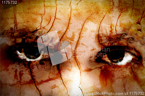 Image of Dark art of the eyes of a girl