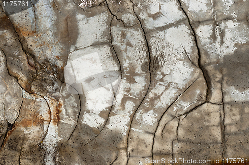 Image of Aged rock texture background closeup with rust