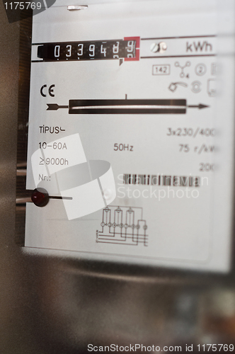Image of Closeup of a home residential gas meter