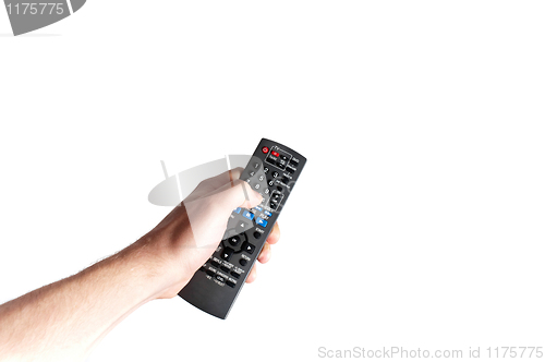 Image of TV remote isolated on white