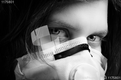 Image of Girl wearing protective mask