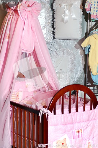 Image of Pink bassinet