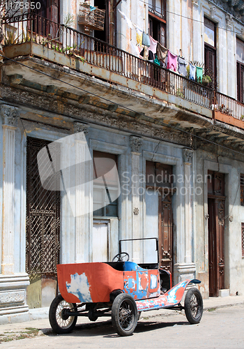 Image of Tattered old car in a street of Havana, Cuba