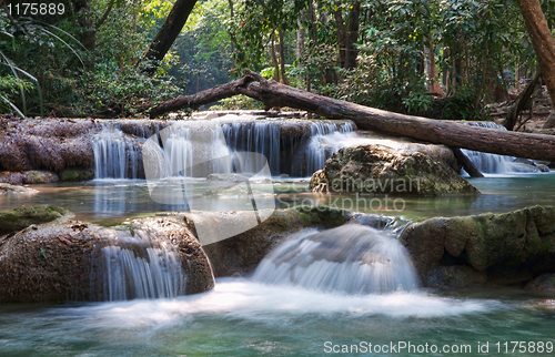 Image of beautiful waterfall cascades