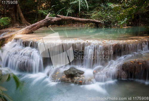 Image of beautiful waterfall cascades