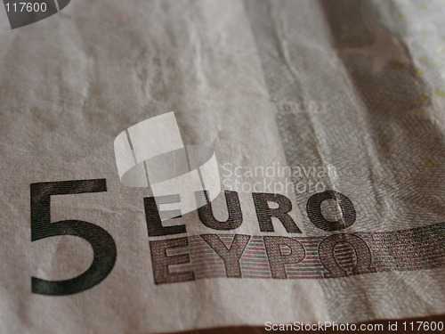 Image of closeup of a five euro note