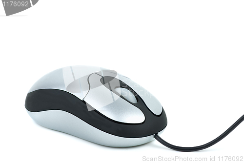 Image of Small silver computer mouse
