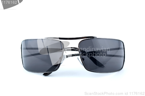 Image of Folded black sunglasses