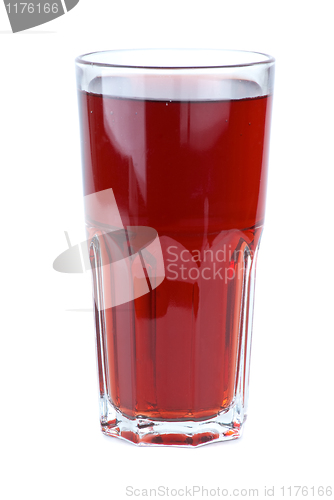 Image of Glass filled with red pomegranate juice