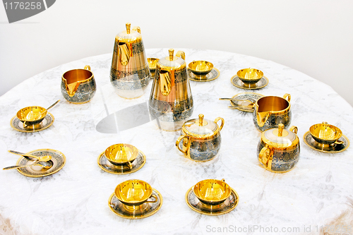 Image of Golden tea set
