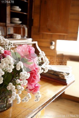Image of Flowers on desk