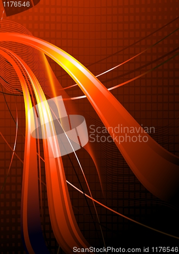Image of Orange wavy abstraction
