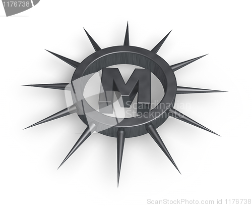 Image of spiky letter m