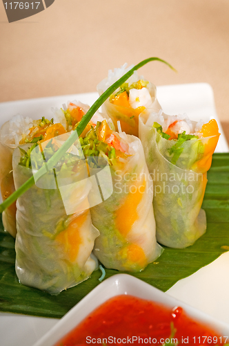 Image of vietnamese style summer rolls