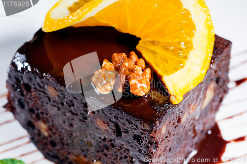 Image of chocolate and walnuts cake