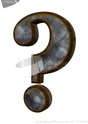 Image of rusty question mark