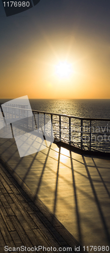 Image of Ship Rail Shadow