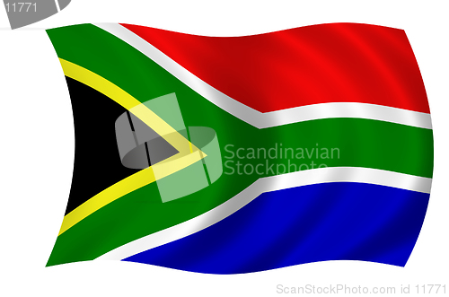 Image of waving flag of south africa