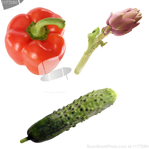 Image of Vegetables isolated over white