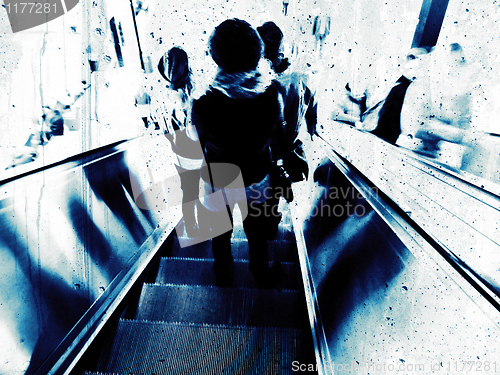 Image of Grunge escalator