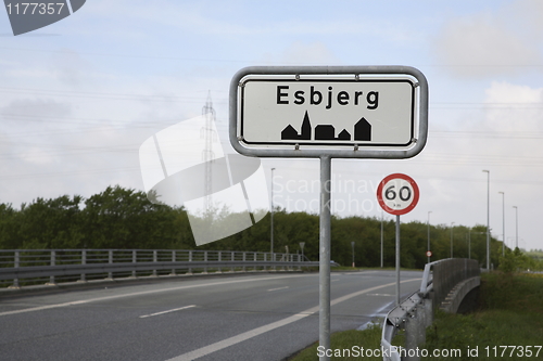 Image of City sign Esbjerg