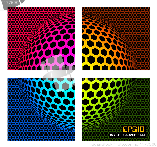 Image of Technology color background - vector illustration