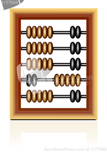 Image of wooden abacus isolated on a white background 