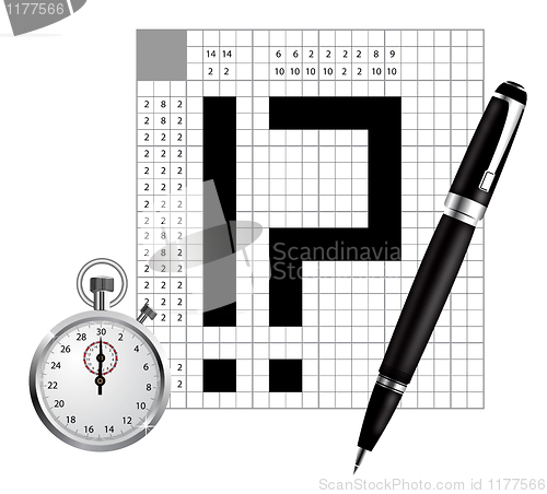 Image of japan crossword vector