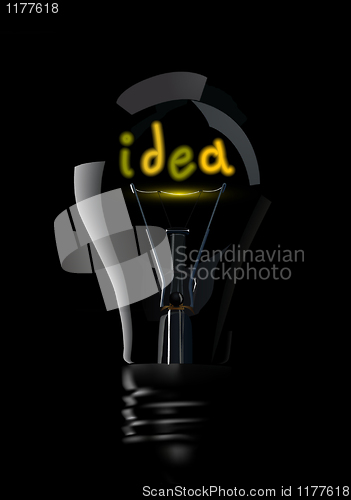 Image of Beautiful photorealistic vector lamps on black background