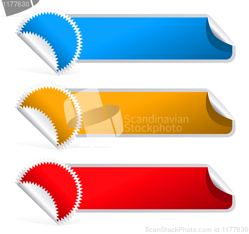 Image of Illustration of stickers on white background