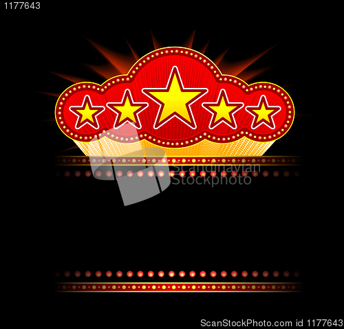 Image of Blank movie, theater or casino marquee